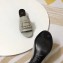 Roger Vivier Heel 3.5cm Rabat Strass Buckle Mules Patent Leather Gray