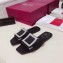 Roger Vivier Strass Buckle Bikiviv' Flat Mules Black
