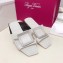 Roger Vivier Strass Buckle Bikiviv' Flat Mules White