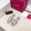 Roger Vivier Strass Buckle Bikiviv' Flat Mules Silver