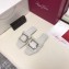Roger Vivier Metal Buckle Bikiviv' Flat Mules White