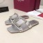 Roger Vivier Metal Buckle Bikiviv' Flat Mules Silver