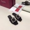 Roger Vivier Metal Buckle Bikiviv' Flat Mules Black