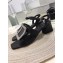 Roger Vivier Metal Buckle Bikiviv' Heel Sandals Black