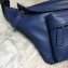 Balenciaga Calfskin Logo Everyday Belt Pack Bag Navy Blue