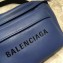 Balenciaga Calfskin Logo Everyday Belt Pack Bag Navy Blue