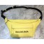 Balenciaga Calfskin Logo Everyday Belt Pack Bag Yellow