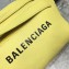 Balenciaga Calfskin Logo Everyday Belt Pack Bag Yellow