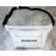 Balenciaga Calfskin Logo Everyday Belt Pack Bag White