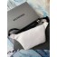 Balenciaga Calfskin Red Logo Everyday Belt Pack Bag White
