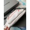 Balenciaga Calfskin Red Logo Everyday Belt Pack Bag White