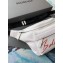 Balenciaga Calfskin Red Logo Everyday Belt Pack Bag White