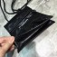 Balenciaga Explorer Pouch Strap Small Crossbody Phone Bag Leather Logo Black