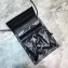 Balenciaga Explorer Pouch Strap Small Crossbody Phone Bag Leather All Over Logo Black