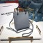 Balenciaga Grained Calfskin Shopping Tote XXS Bag Gray