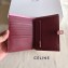 Celine Bicolour Medium Strap Multifunction Wallet Beige/Burgundy