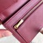 Celine Bicolour Medium Strap Multifunction Wallet Beige/Burgundy