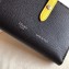 Celine Bicolour Medium Strap Multifunction Wallet Black/Yellow