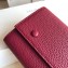 Celine Grained Leather Large Flap Multifunction Wallet Burgundy