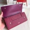 Celine Grained Leather Large Flap Multifunction Wallet Burgundy