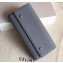 Celine Grained Leather Large Flap Multifunction Wallet Light Gray