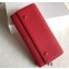 Celine Grained Leather Large Flap Multifunction Wallet Red