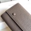 Celine Grained Leather Large Flap Multifunction Wallet Etoupe