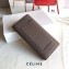 Celine Grained Leather Large Flap Multifunction Wallet Etoupe