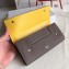 Celine Grained Leather Large Flap Multifunction Wallet Etoupe
