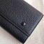 Celine Grained Leather Large Flap Multifunction Wallet Black