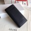 Celine Grained Leather Large Flap Multifunction Wallet Black