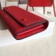 Celine Grained Leather Large Flap Multifunction Wallet Red