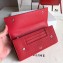 Celine Grained Leather Large Flap Multifunction Wallet Red