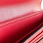 Celine Grained Leather Large Flap Multifunction Wallet Red