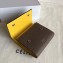 Celine Grained Leather Small Flap Folded Multifunction Wallet Etoupe