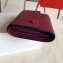 Celine Grained Leather Small Flap Folded Multifunction Wallet Burgundy