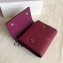 Celine Grained Leather Small Flap Folded Multifunction Wallet Burgundy