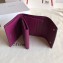 Celine Grained Leather Small Flap Folded Multifunction Wallet Burgundy