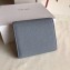 Celine Grained Leather Small Flap Folded Multifunction Wallet Light Gray