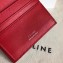 Celine Grained Leather Small Flap Folded Multifunction Wallet Light Gray
