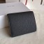 Celine Grained Leather Small Flap Folded Multifunction Wallet Black/Gray