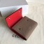 Celine Grained Leather Small Flap Folded Multifunction Wallet Camel