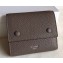 Celine Grained Leather Small Flap Folded Multifunction Wallet Etoupe