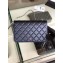 Chanel Pearl CC Logo Wallet On Chain WOC Bag Blue 2019