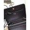 Chanel Pearl CC Logo Wallet On Chain WOC Bag Black 2019