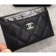 Chanel Caviar Classic Card Holder A31510 Black