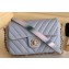 Chanel Chevron Small Classic Flap Bag Baby Blue with Rainbow Strap Around 2019