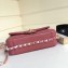 Chanel Chevron Small Classic Flap Bag Red with Rainbow Strap Around 2019