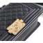 Chanel Boy Medium Flap Bag with Top Handle Black 2019