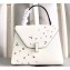 Valextra Floral Print Iside Medium Bag White
